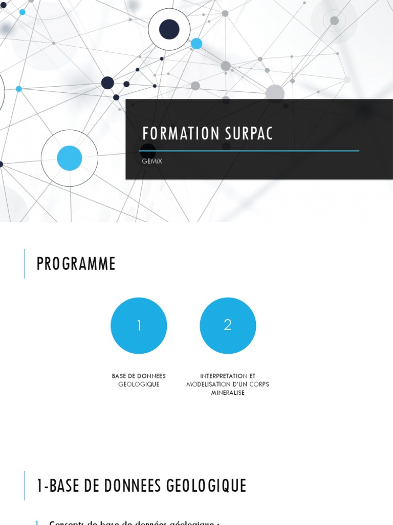 Formation sur Surpac : Guide Pratique | PDF | Technologie et ingénierie