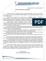 Esclarecimentos Necessários Ao Momento.