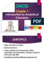 CHM256 Introduction to Analytical Chemistry