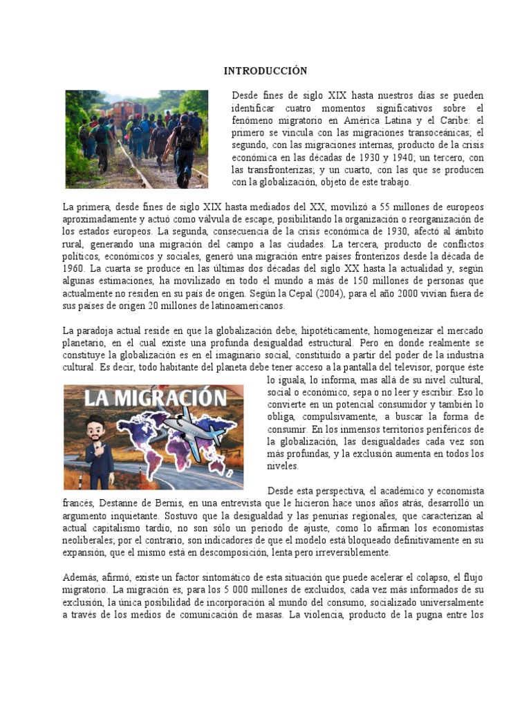Migraciones en América Latina y Caribe | PDF | Migración humana | Pobreza