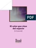 El Color Que Vino Del Espacio, de H. P. Lovecraft