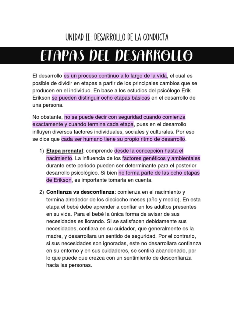Etapas del Desarrollo Humano | PDF | Adultos | Conceptos psicologicos