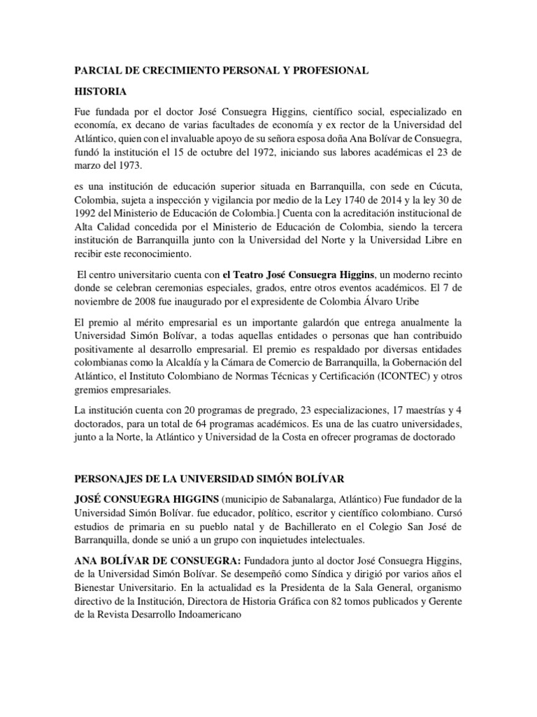 Parcial de Crecimiento Personal y Profesional | PDF