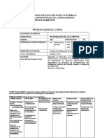 Programa Curso de Microbiología de Los Alimentos