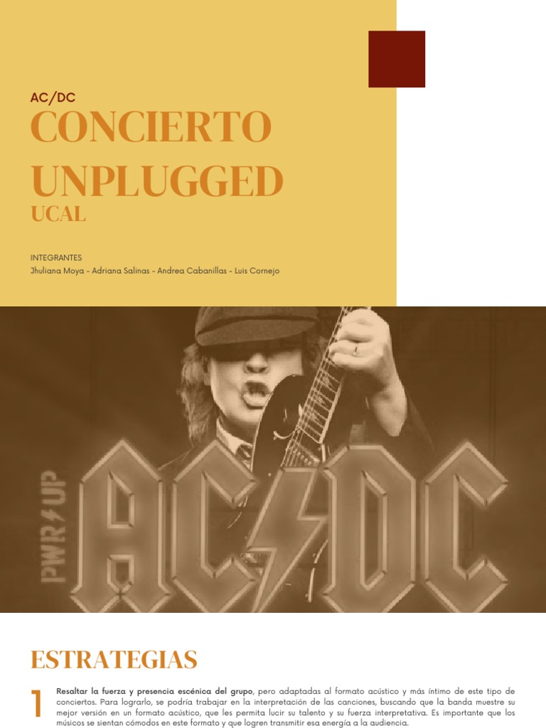 Estrategias para Concierto Unplugged AC/DC | PDF | Ciencias sociales ...