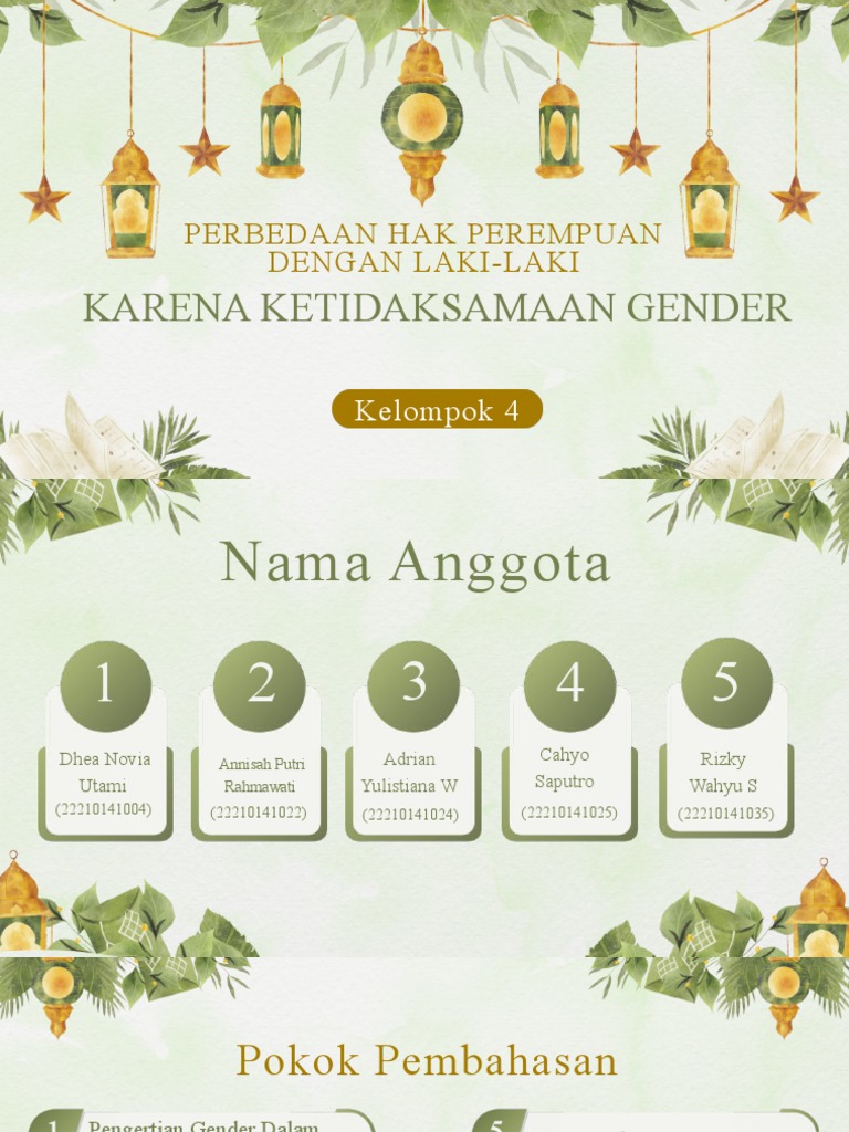 Gender Dalam Islam Dhea Novia Utami PDF