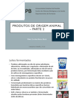 Alimentos de origem animal II - Produtos lácteos
