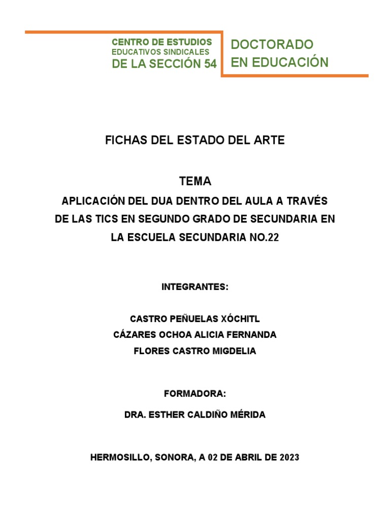 DUA y Educación Inclusiva en Secundaria | PDF | Plan de estudios ...