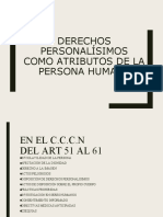 49 DERECHOS PERSONALÍSIMOS-Concepto - Caracteres.Clasificación - Medios de Protección - Ubicación en Ordenamiento Jurídico