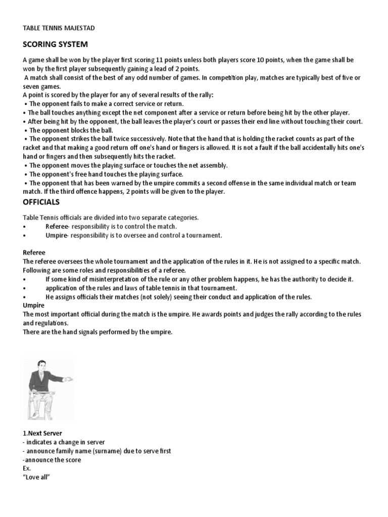 Table Tennis Pdf