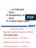 Heat Affected Zone and Weldability of Carbon Steels