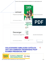 SOLUCIONARIO SIMULACRO CATÓLICA 2023 2024 ADMISIÓN UNIVERSIDAD PUCP EXAMEN PRESENCIAL PDF