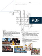 Sport Crossword Crosswords - 135951