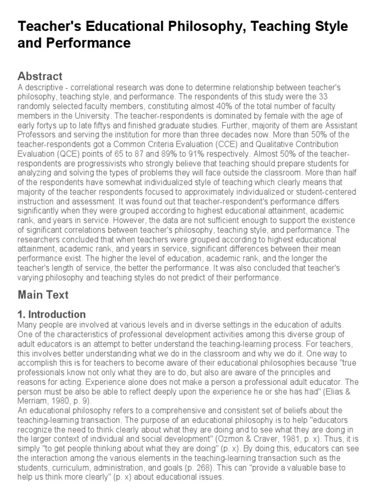 Teacher | PDF