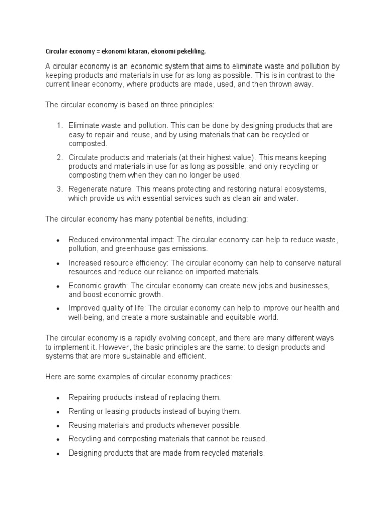 Circular Economy Definition by Bard AI PDF