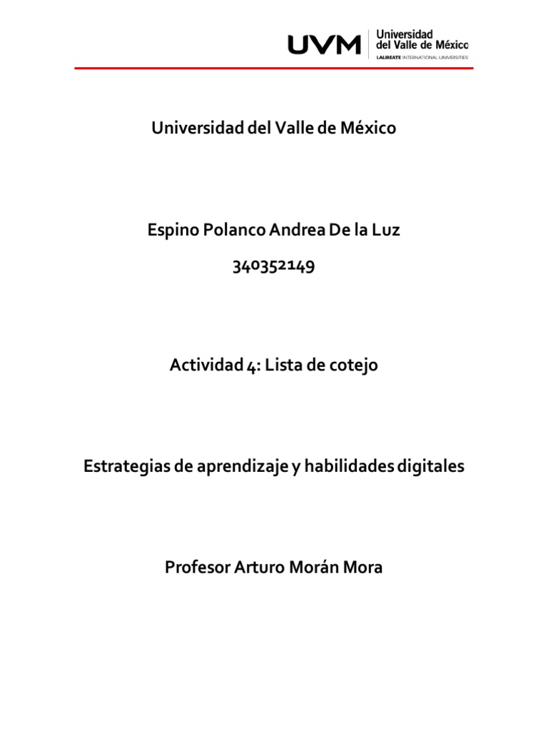 Estrategias de Aprendizaje Digital UVM | PDF | Informática