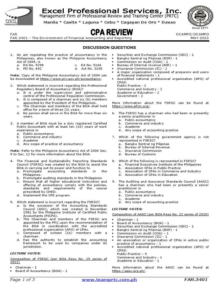 FSRSC Composition and Functions Overview | PDF