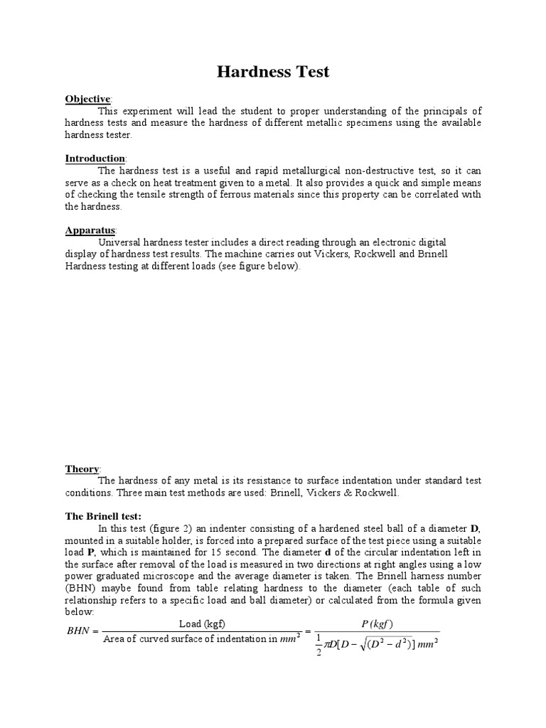 Hardness Test PDF