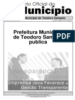 Município: Prefeitura Municipal de Teodoro Sampaio Publica
