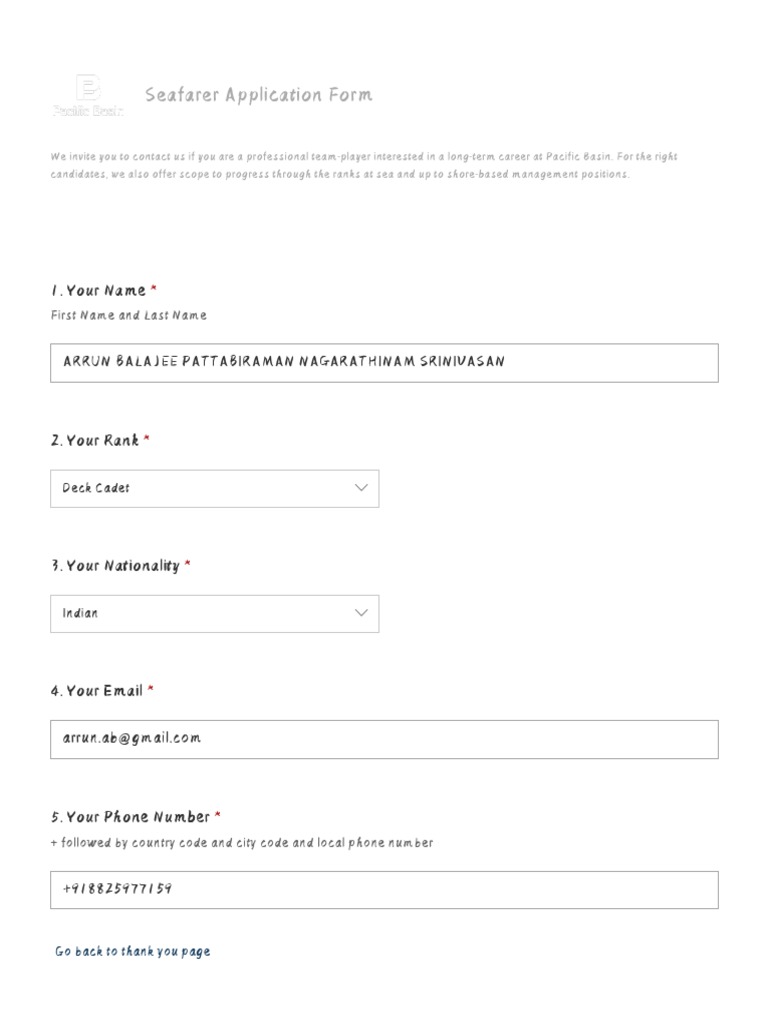 Seafarer Application Submission Guide | PDF