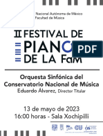 Programa 13 Mayo 16H II FESTIVAL DE PIANO DE LA FaM