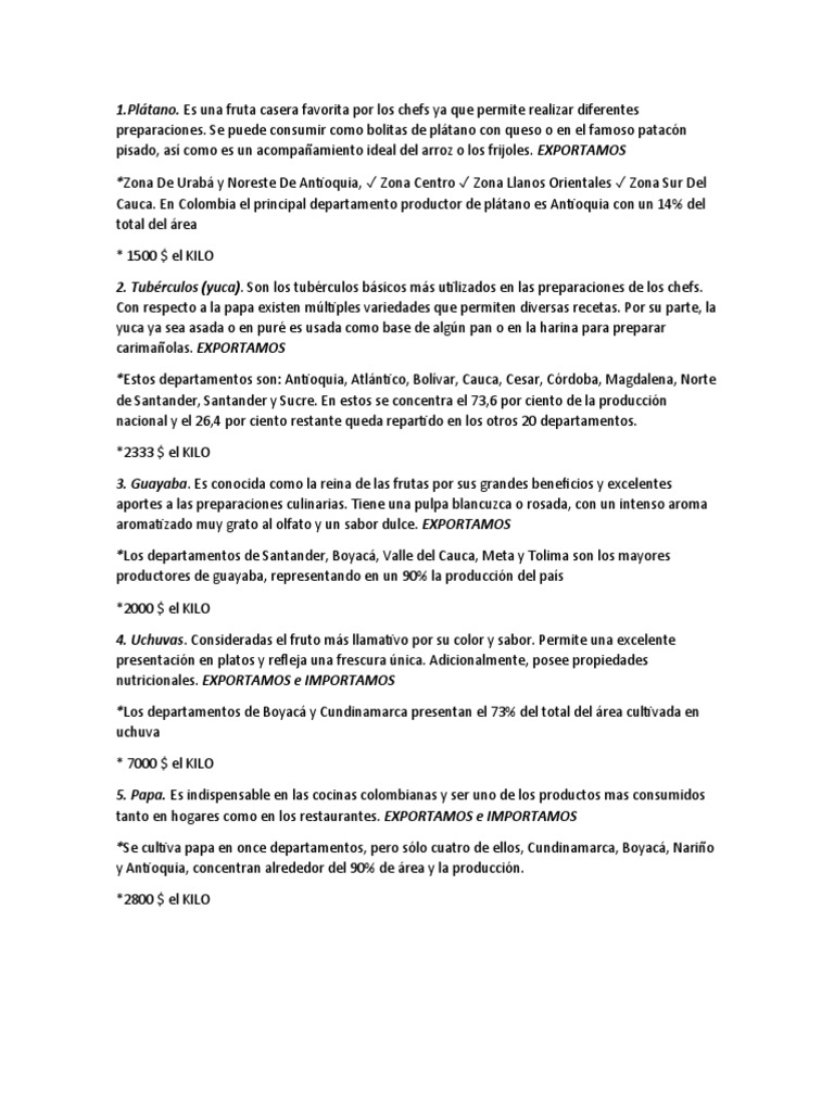 Cocina Colombiana | PDF