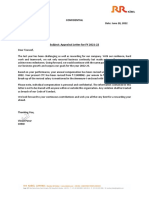 Subject: Appraisal Letter For FY 2021-22: Confidential