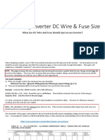 Calculating DC Wire Size For Inverters