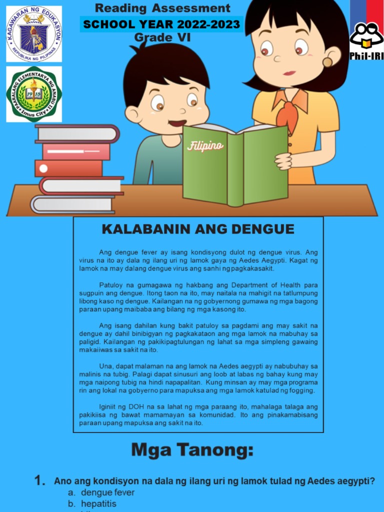 Grade 6 reading assessment pdf