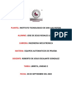 Equipos de prueba automatizados en Mecatrónica