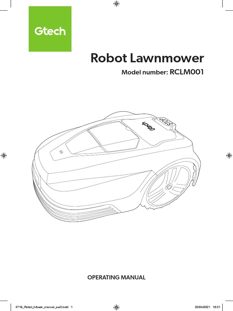 4719 Robot Mower Manual Aw3 PDF Mower Lawn Mower