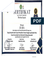 Sertifikat Juara Astramatika XXX Jenjang Mahasiswa.