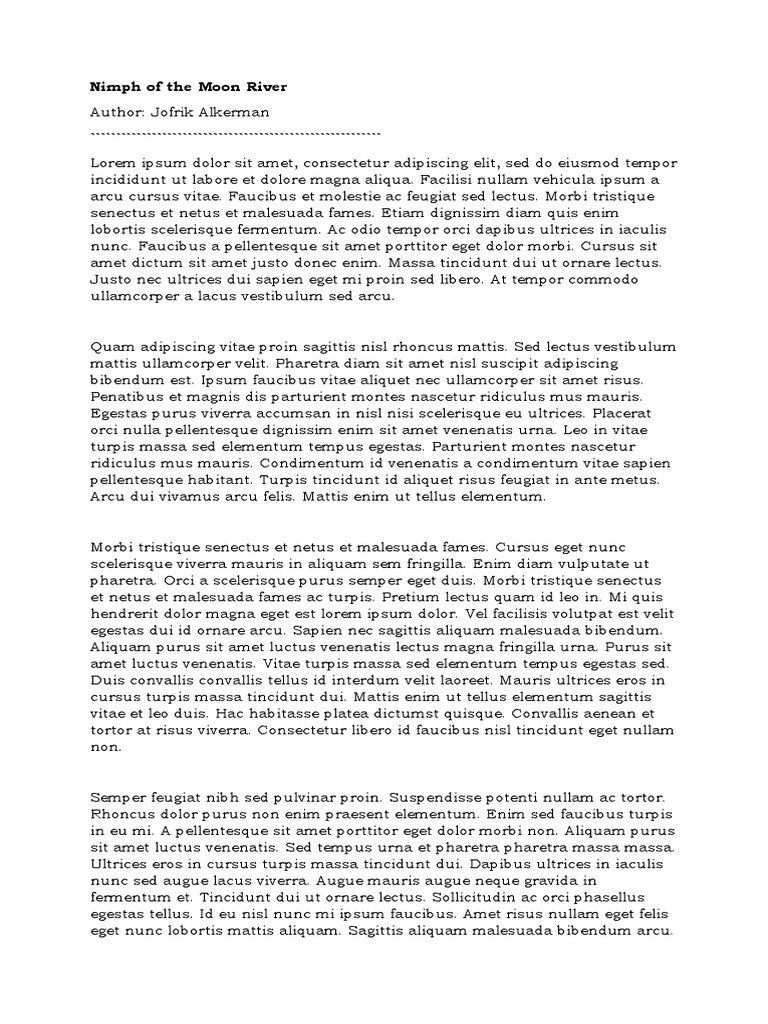 Nimph of The Moon River PDF