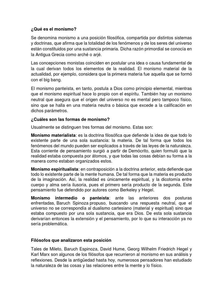 Monismo PDF