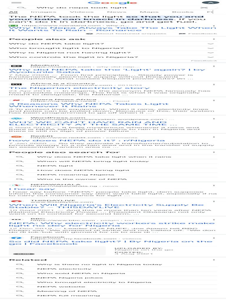 Why Do Nepa Took Light Google Search PDF