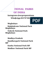 All National Parks of India