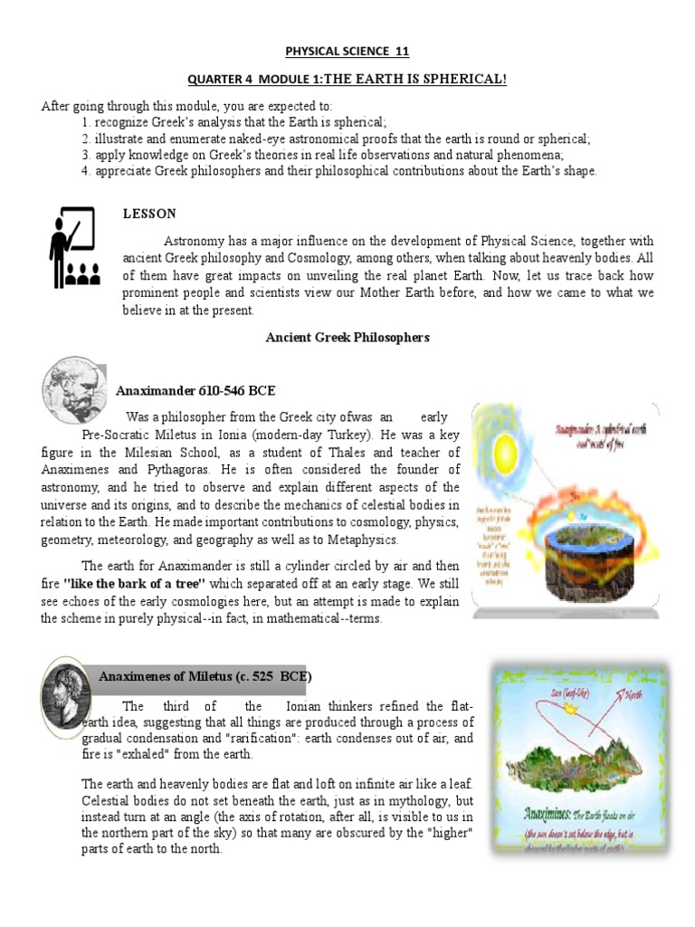 Q4 m1 the earth is spherical pdf