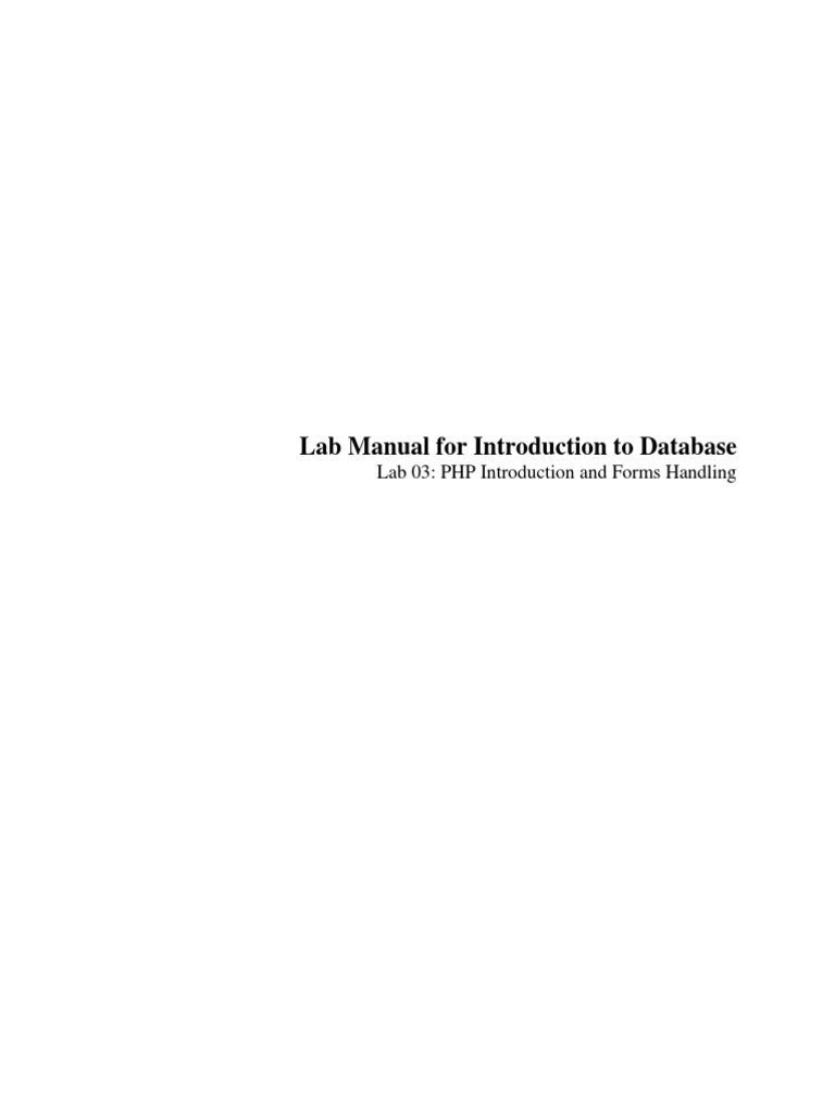 Lab 3 PHP Introduction and Forms Handling 18052023 095029am | PDF | Php ...