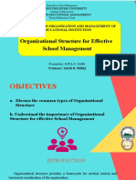 Organization Structure For Effective School Management - RIVA G SASE