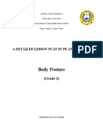 Body Posture: A Detailed Lesson Plan in Pe and Health