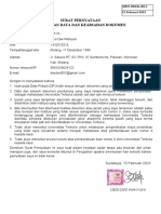 STAMP Form Surat Pernyataan Kebenaran Data Keabsahan Dokumen