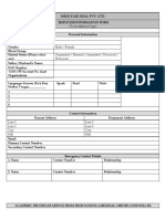 Personal Information Form New - 1