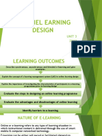 Online Learning Design: E-Learning Programmes