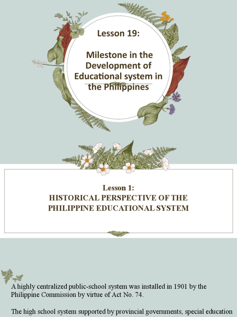 Milestones in Philippine Education History | PDF