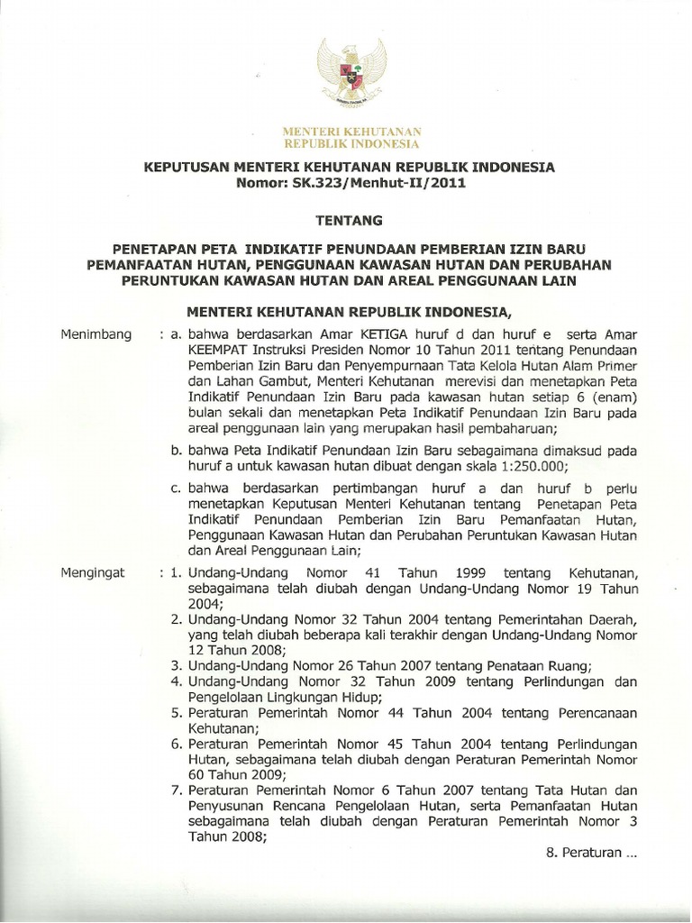 Sk 323 Menhut 2011 Pdf