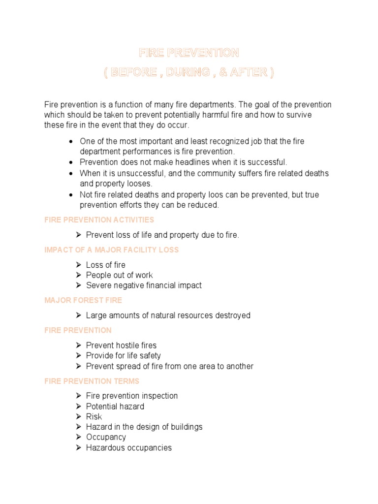 Fire Prevention Strategies and Guidelines | PDF | Fire Safety | Fires