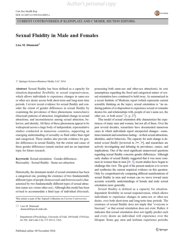 Understanding Sexual Fluidity Dynamics | PDF | Homosexuality | Sexual ...