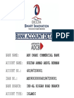 Mr. Sultan Personal Islamic Bank Account Details