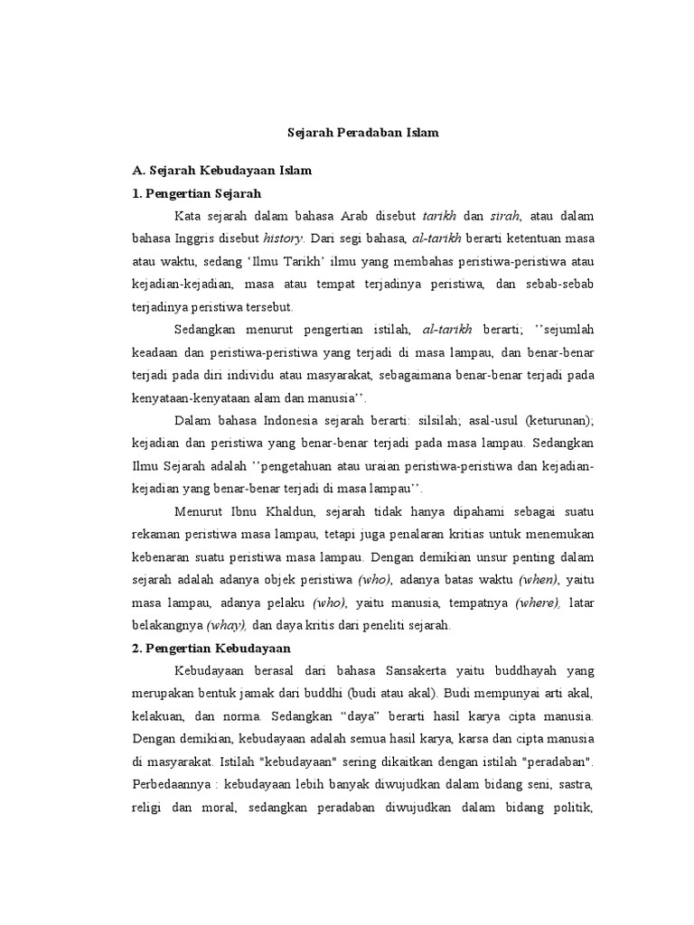 Sejarah Peradaban Islam | PDF | Sejarah