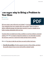 The Right Way To Bring A Problem To Your Boss